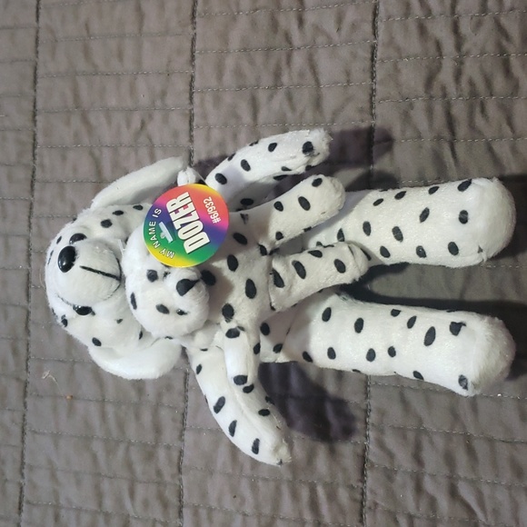 Two stuffed Animal-Dalmation mom and pup and Russ Berrie Black kitty Shadow - Picture 1 of 7